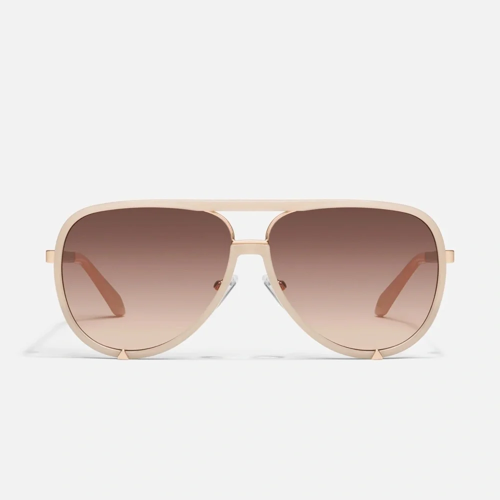 QUAY HIGH PROFILE Bone Frame / Brown Fawn Lens - Picture 3 of 9